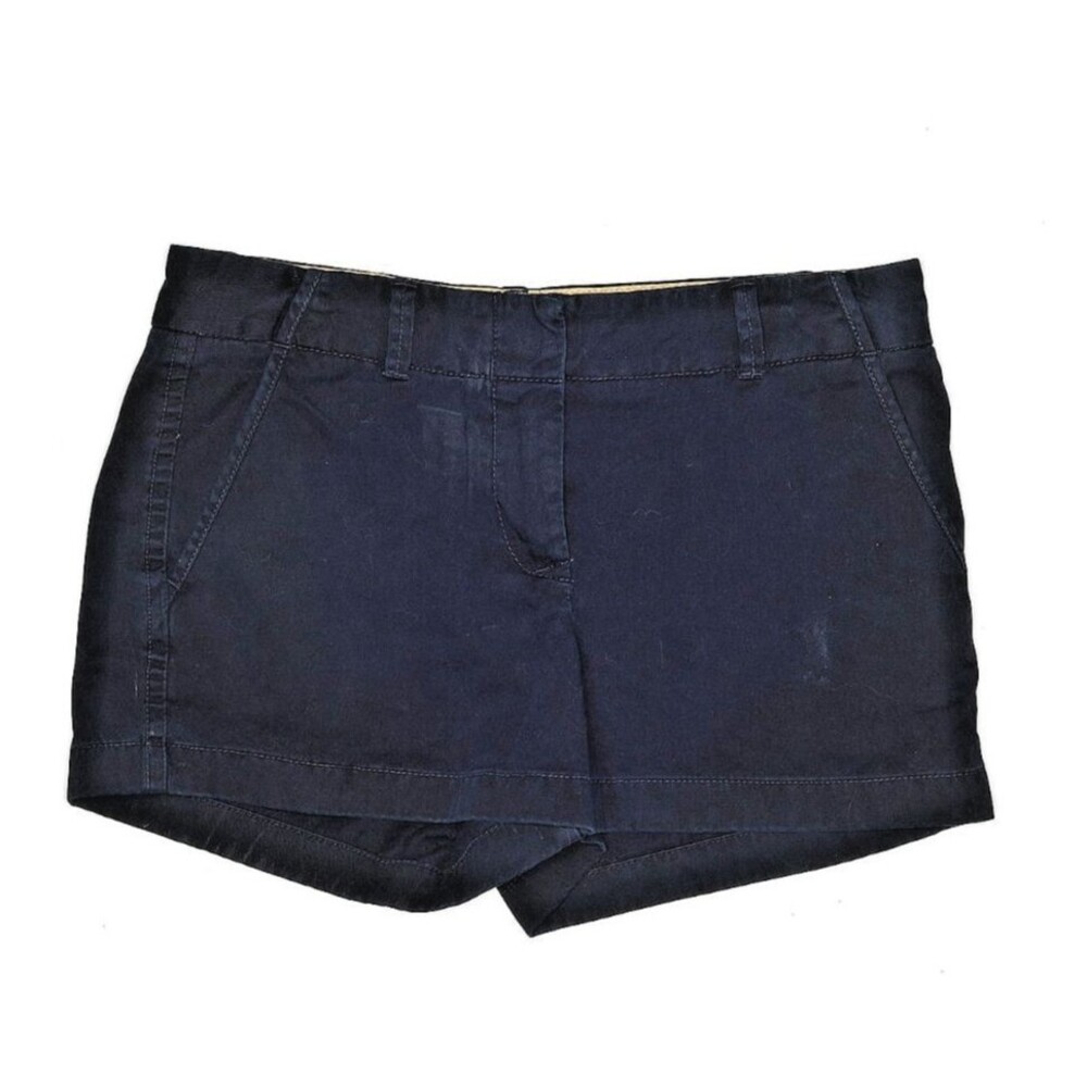 Women’s Chino Shorts J. Crew Navy Blue Broke in Style Size 4 100% Cotton